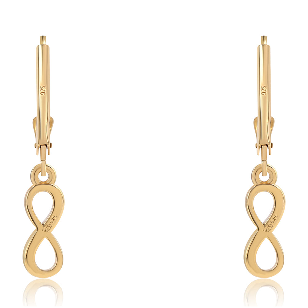 Arannyal Bevont Ezüst Fülbevaló Kék Gyémánttal