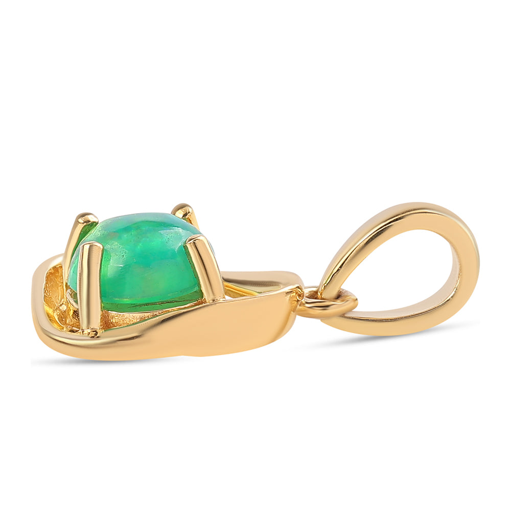 Arannyal Bevont Ezüst Medál Lega Dembi Zöld Etiópiai Opállal 2 