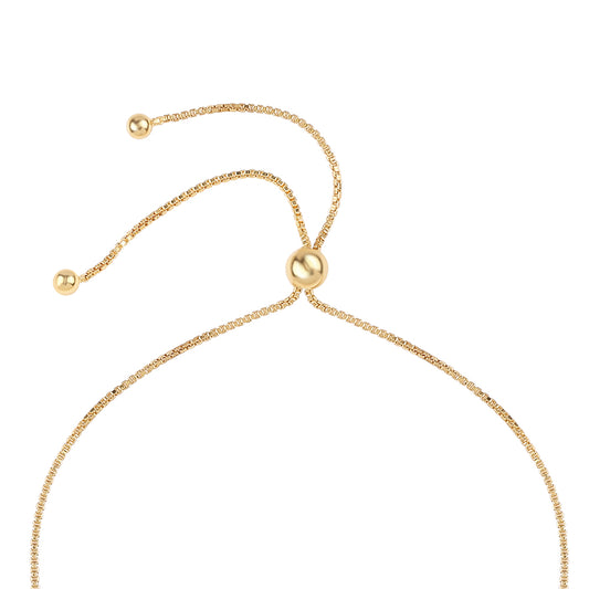 Arannyal Bevont Ezüst Karkötő Kék Gyémánttal