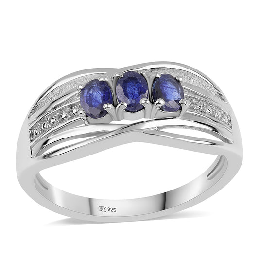 Ezüst Gyűrű Ausztrál Kék Zafírral