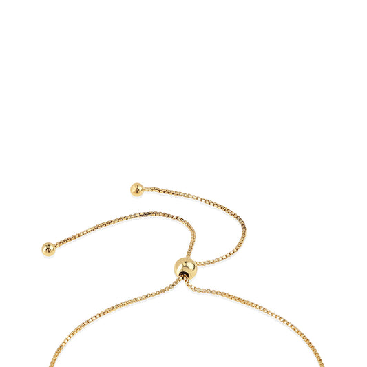 Arannyal Bevont Ezüst Karkötő Vörös Gyémánttal és Fehér Gyémánttal