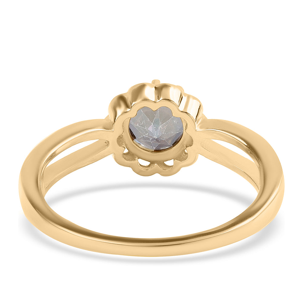 Arannyal Bevont Ezüst Gyűrű Misztikus Topázzal 3 