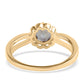 Arannyal Bevont Ezüst Gyűrű Misztikus Topázzal