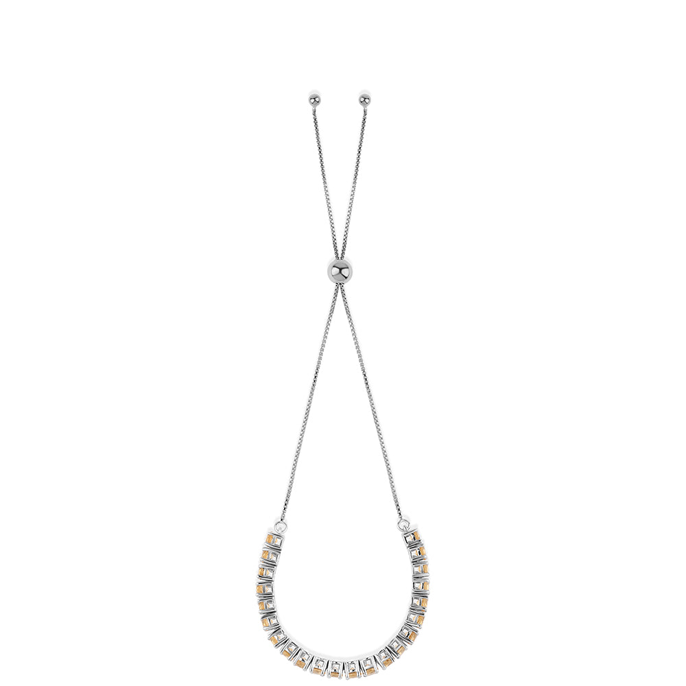 Ezüst Karkötő "AA" Osztályú Brazíliai Citrinnel 3 