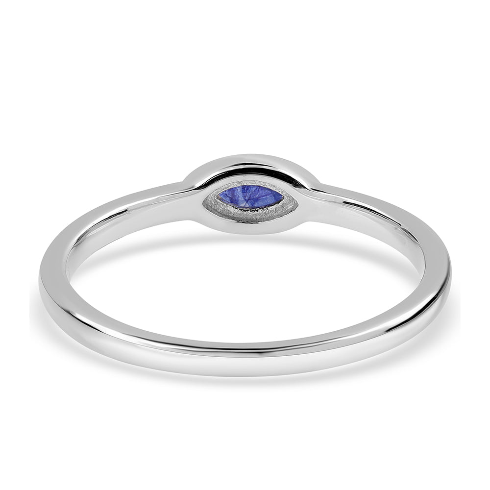 Ezüst Gyűrű Ausztrál Kék Zafírral 3 