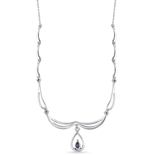 Ezüst Nyaklánc Ausztrál Kék Zafírral