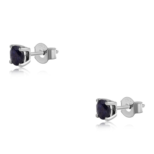 Ezüst Fülbevaló Ausztrál Kék Zafírral