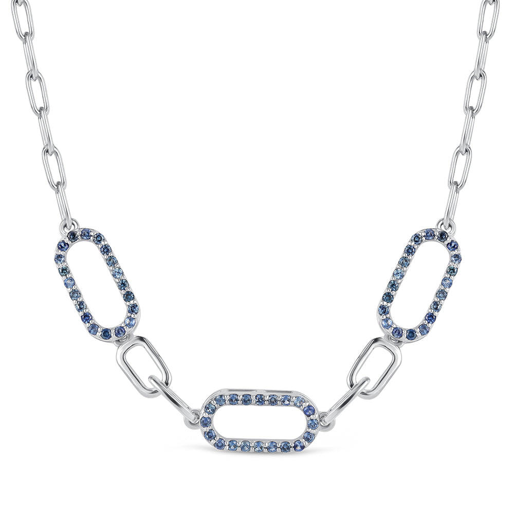 Ezüst Nyaklánc Ausztrál Kék Zafírral