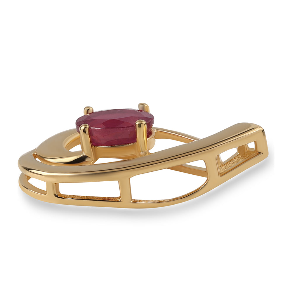 Arannyal Bevont Ezüst Medál Mozambiquei Rubinnal