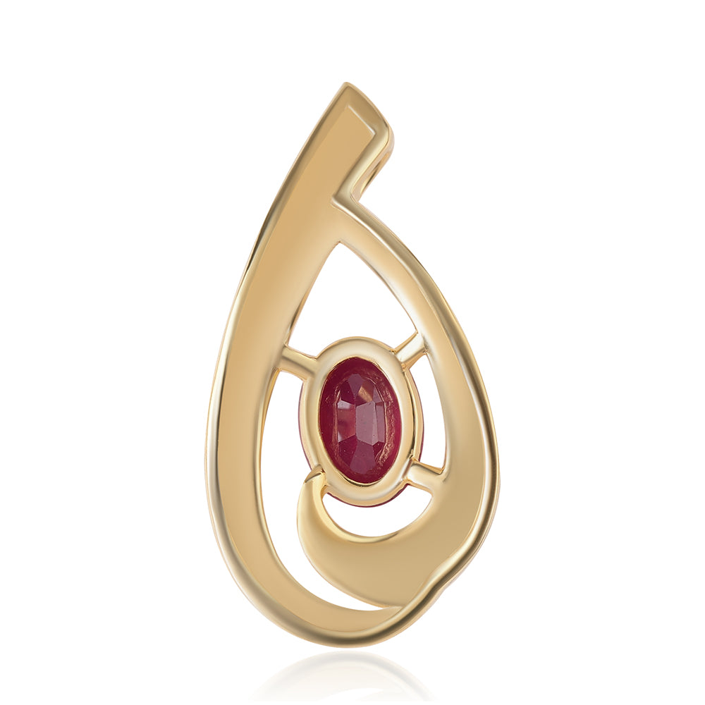 Arannyal Bevont Ezüst Medál Mozambiquei Rubinnal 3 