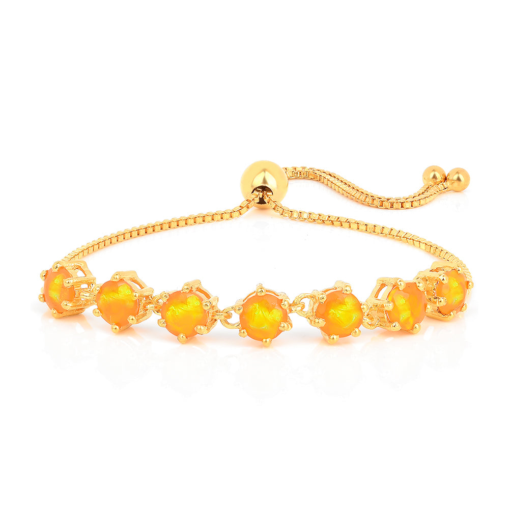 Arannyal Bevont Ezüst Karkötő Tűzopállal 1 