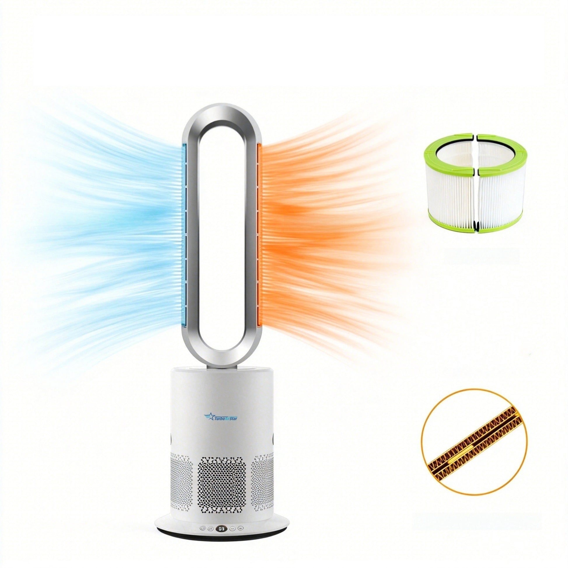 TurboAirStar légtisztító, hűtő - és fűtőventilátor 18 