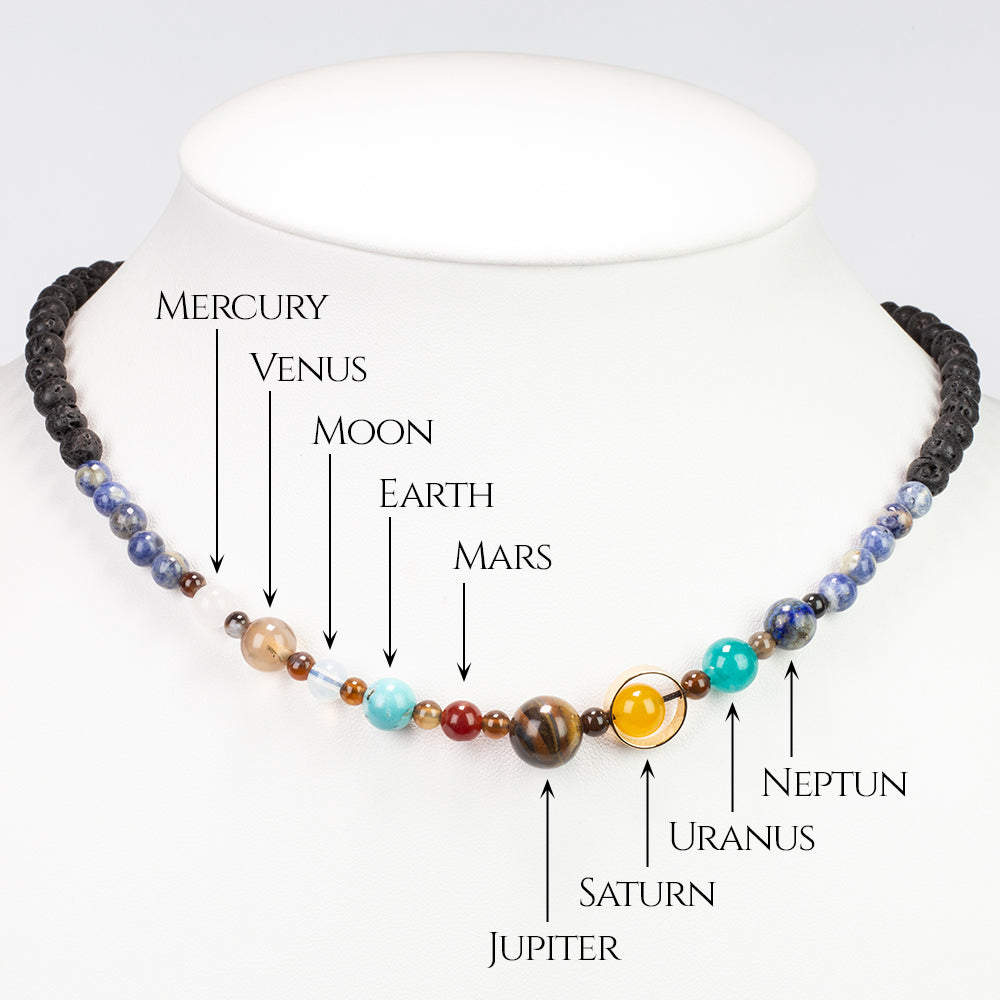 Nugget Nyaklánc Lapisz Lazulival és Tigrisszem Drágakővel 9 