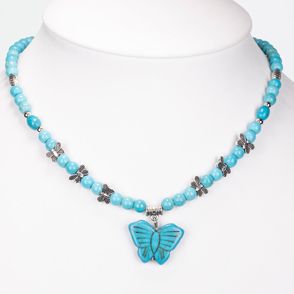 Arany tónusú Emporia Ötvözetű Szett Türkizzel ( Nyaklánc+Karkötő ) 3 