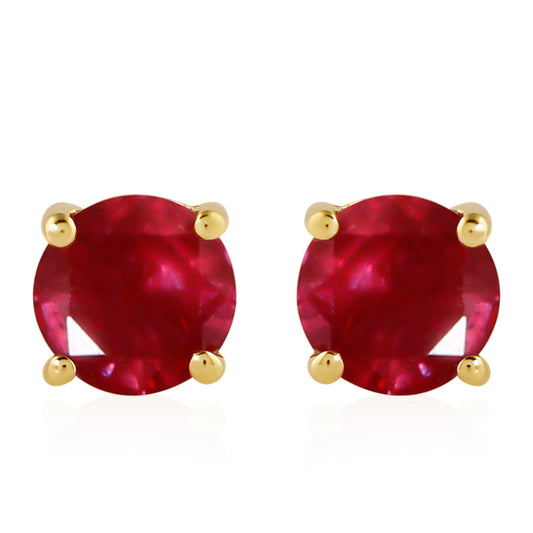 Arannyal Bevont Ezüst Fülbevaló Thai Rubinnal