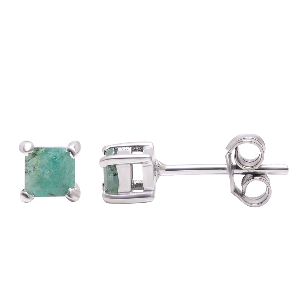Ezüst Fülbevaló Brazil Smaragddal 2 