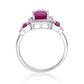 Ezüst Gyűrű Madagaszkári Rubinnal és Fehér Topázzal