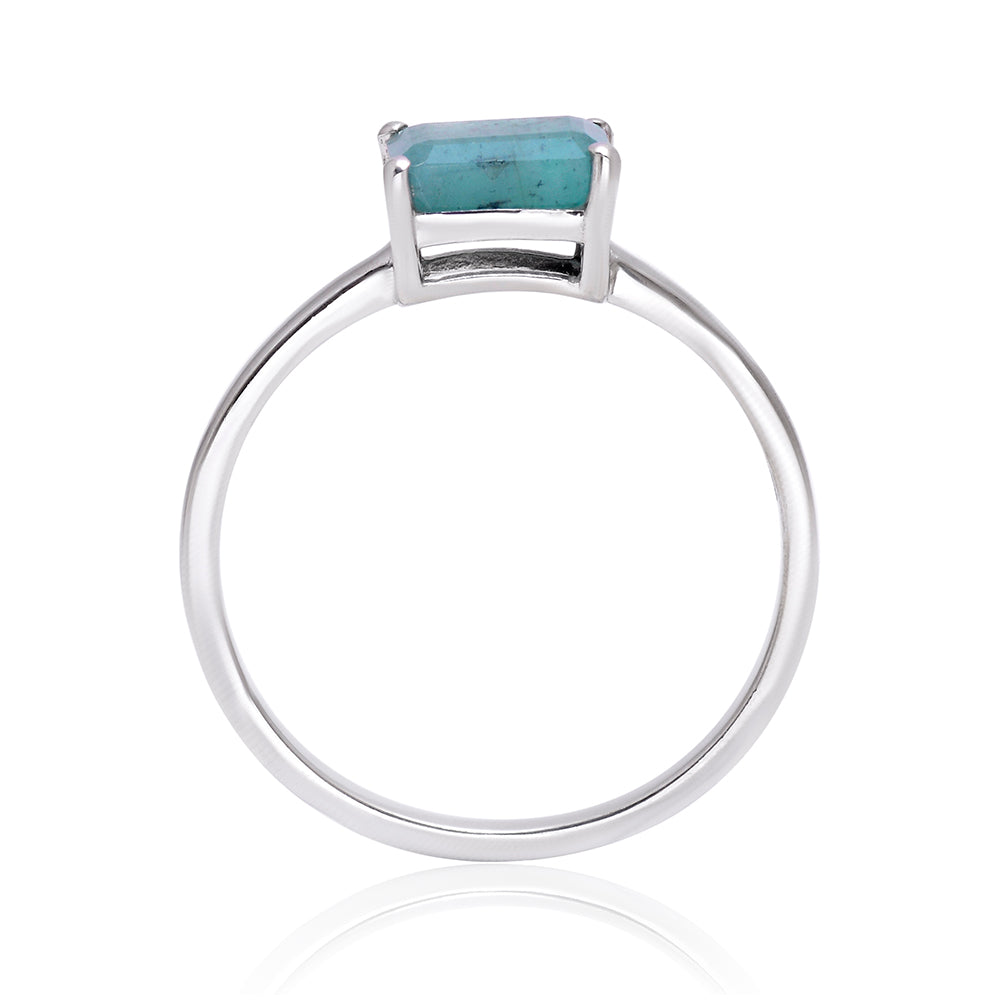 Ezüst Gyűrű Brazil Smaragddal