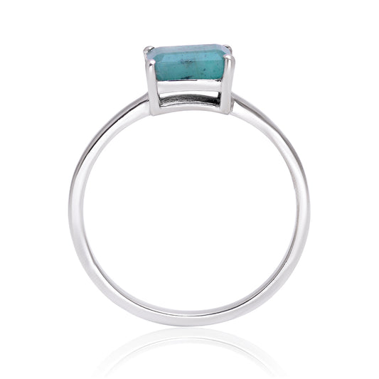 Ezüst Gyűrű Brazil Smaragddal