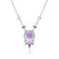 Ezüst Nyaklánc Marokkói Ametiszttel és Fehér Topázzal