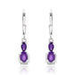 Ezüst Fülbevaló Marokkói Ametiszttel
