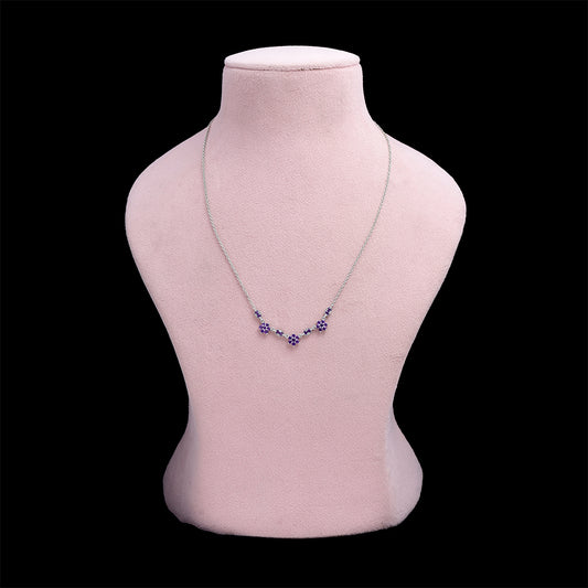 Ezüst Nyaklánc Marokkói Ametiszttel