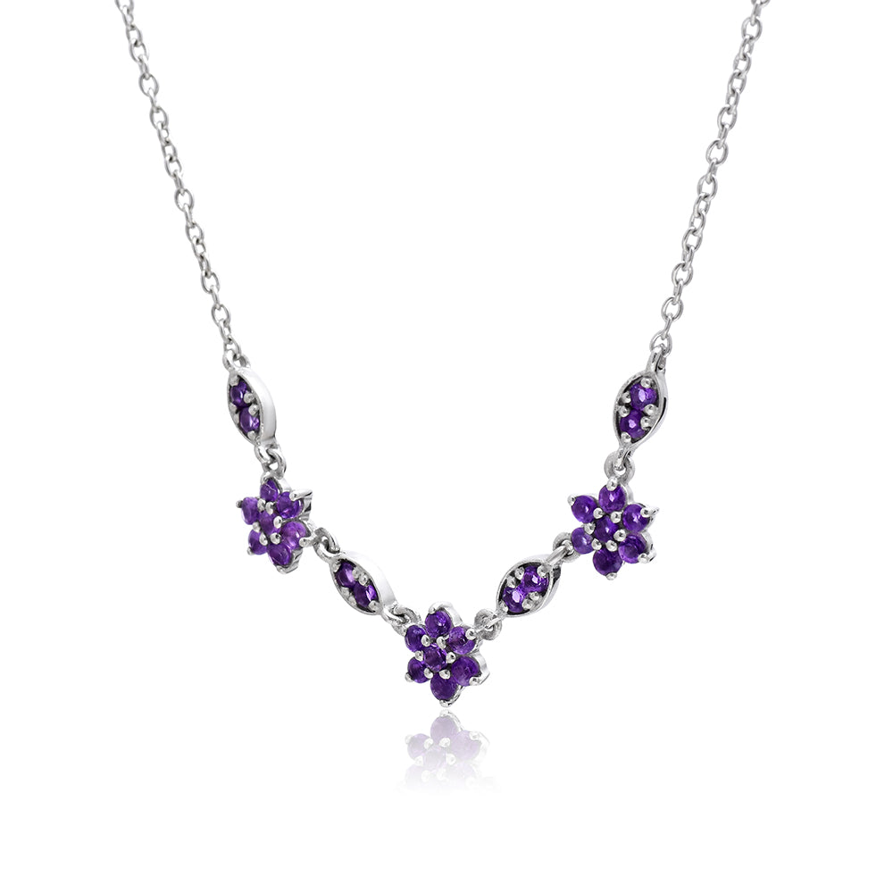 Ezüst Nyaklánc Marokkói Ametiszttel 4 