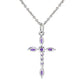 Kereszt Ezüst Medál Marokkói Ametiszttel