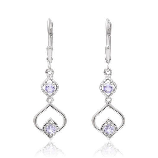 Ezüst Fülbevaló "AAA" Osztályú Tanzanittal