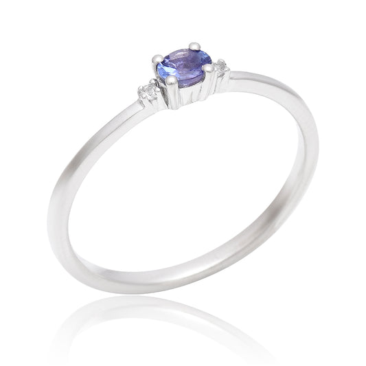 Ezüst Gyűrű "AAA" Osztályú Tanzanittal