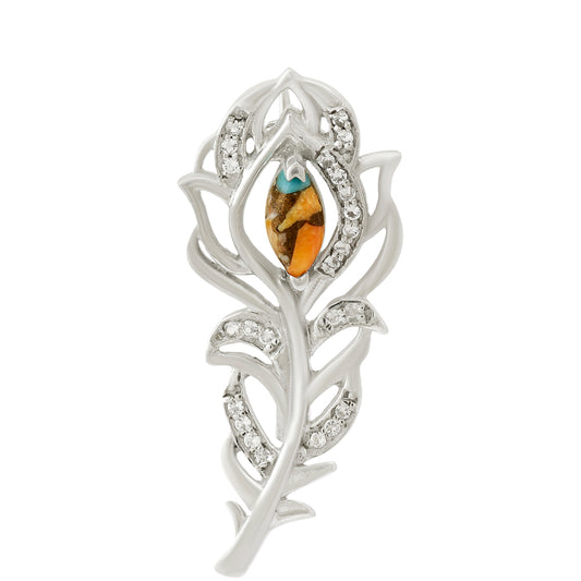 Ezüst Bross Osztriga Türkizzel