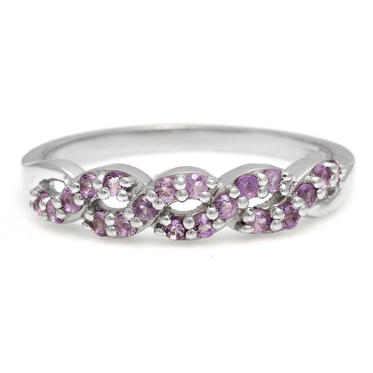 Ezüst Gyűrű Brazil Ametiszttel