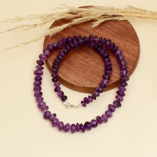 Ezüst Karkötő Brazil Ametiszttel
