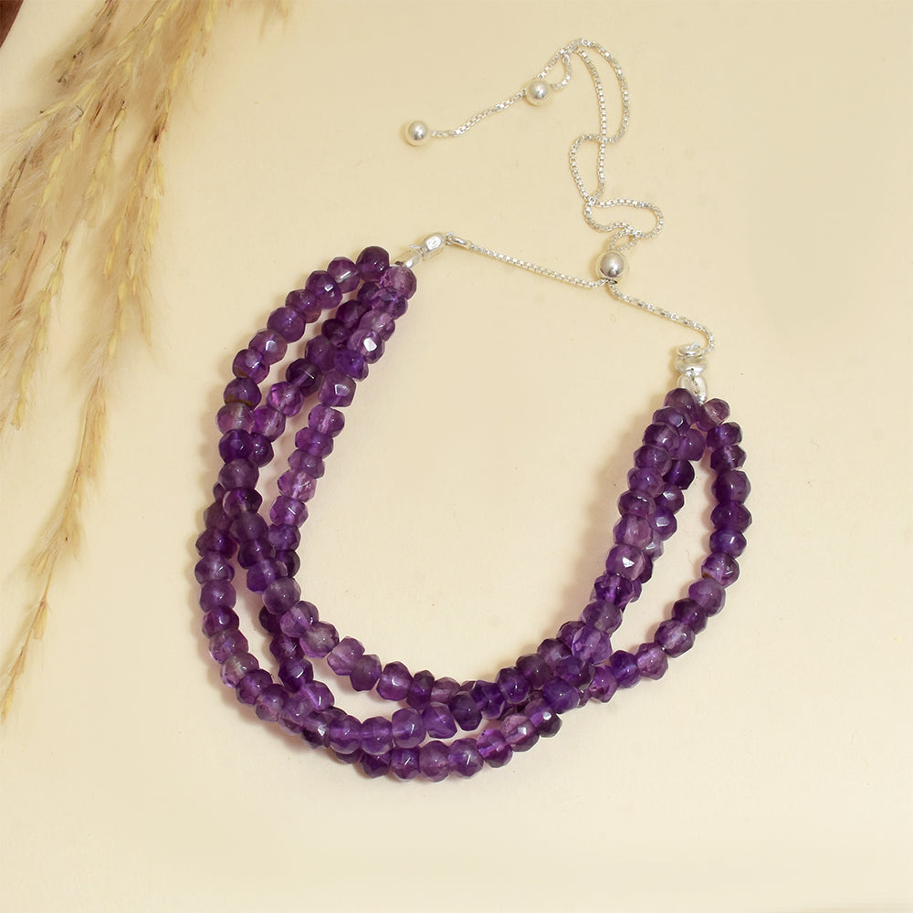 Ezüst Nyaklánc Brazil Ametiszttel 3 