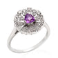 Ezüst Gyűrű Brazil Ametiszttel és Fehér Topázzal
