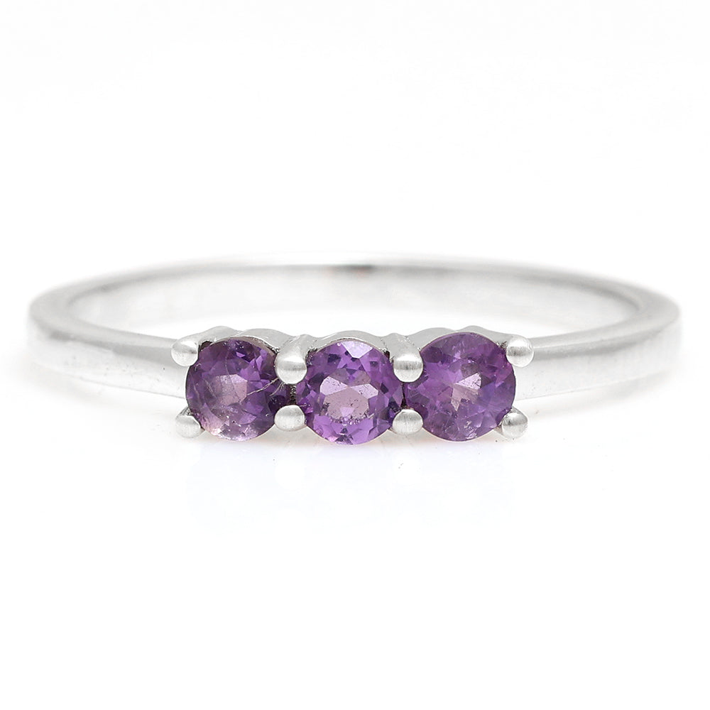 Ezüst Gyűrű Brazil Ametiszttel 6 