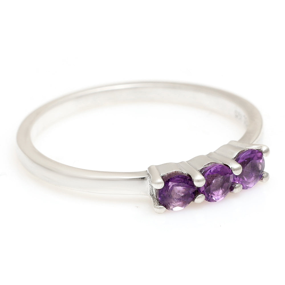 Ezüst Gyűrű Brazil Ametiszttel