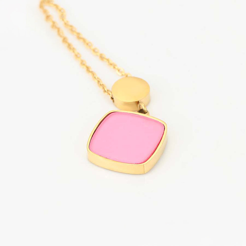 Arany tónusú Emporia Ötvözetű Nyaklánc Rózsaszínű Emporia® Kristállyal