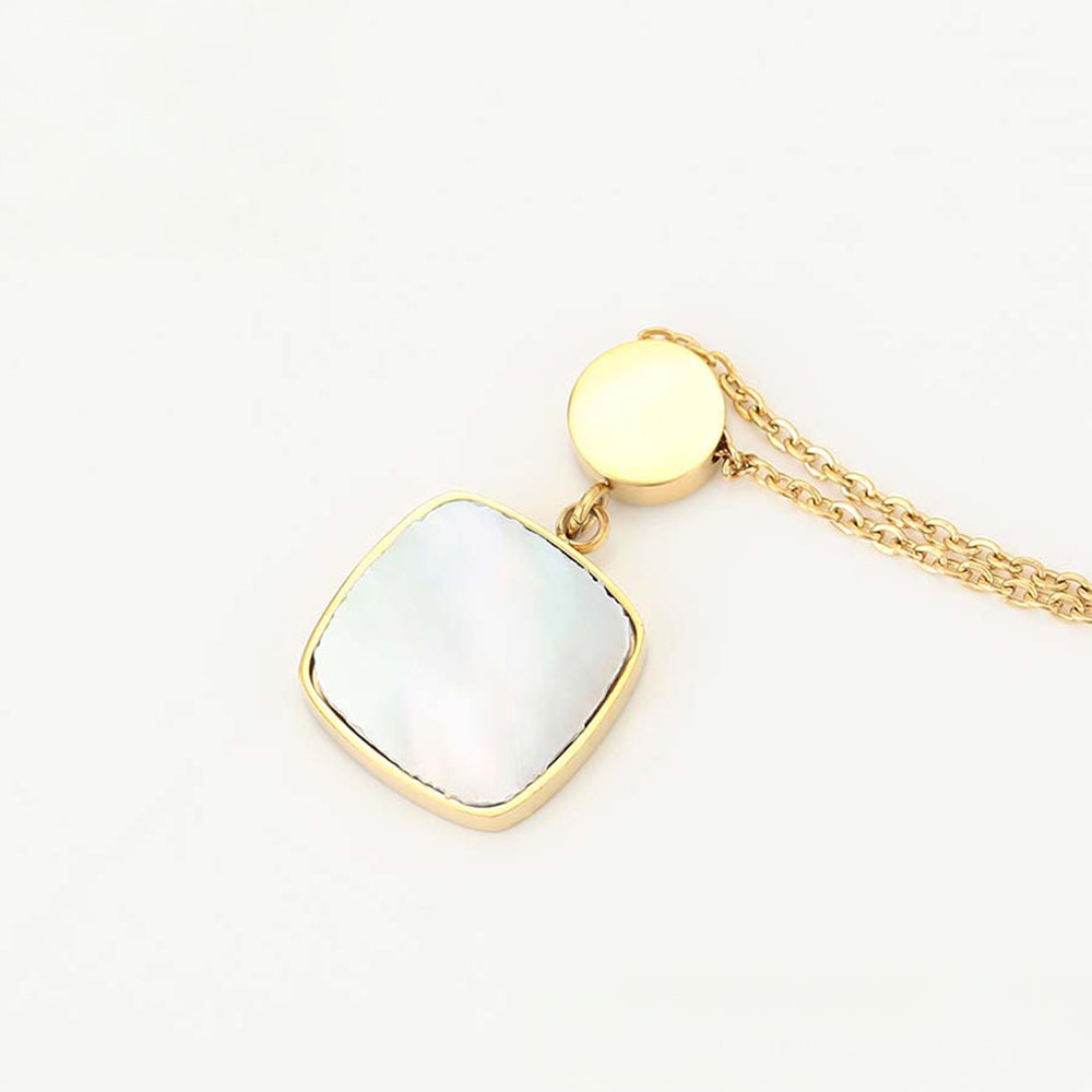 Arany tónusú Emporia Ötvözetű Nyaklánc Rózsaszínű Emporia® Kristállyal 7 