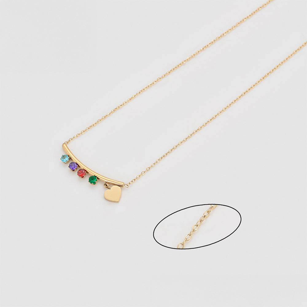 Arany tónusú Emporia Ötvözetű Nyaklánc Vörös Emporia® Kristállyal és Zöld Emporia® Kristállyal 5 