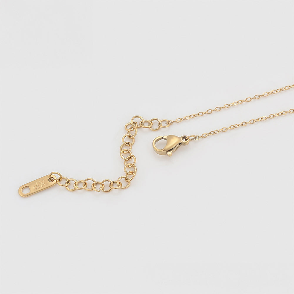 Arany tónusú Emporia Ötvözetű Nyaklánc Vörös Emporia® Kristállyal és Zöld Emporia® Kristállyal