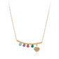 Arany tónusú Emporia Ötvözetű Nyaklánc Vörös Emporia® Kristállyal és Zöld Emporia® Kristállyal