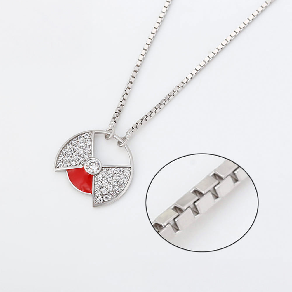 Arany tónusú Emporia Ötvözetű Nyaklánc Vörös Emporia® Kristállyal