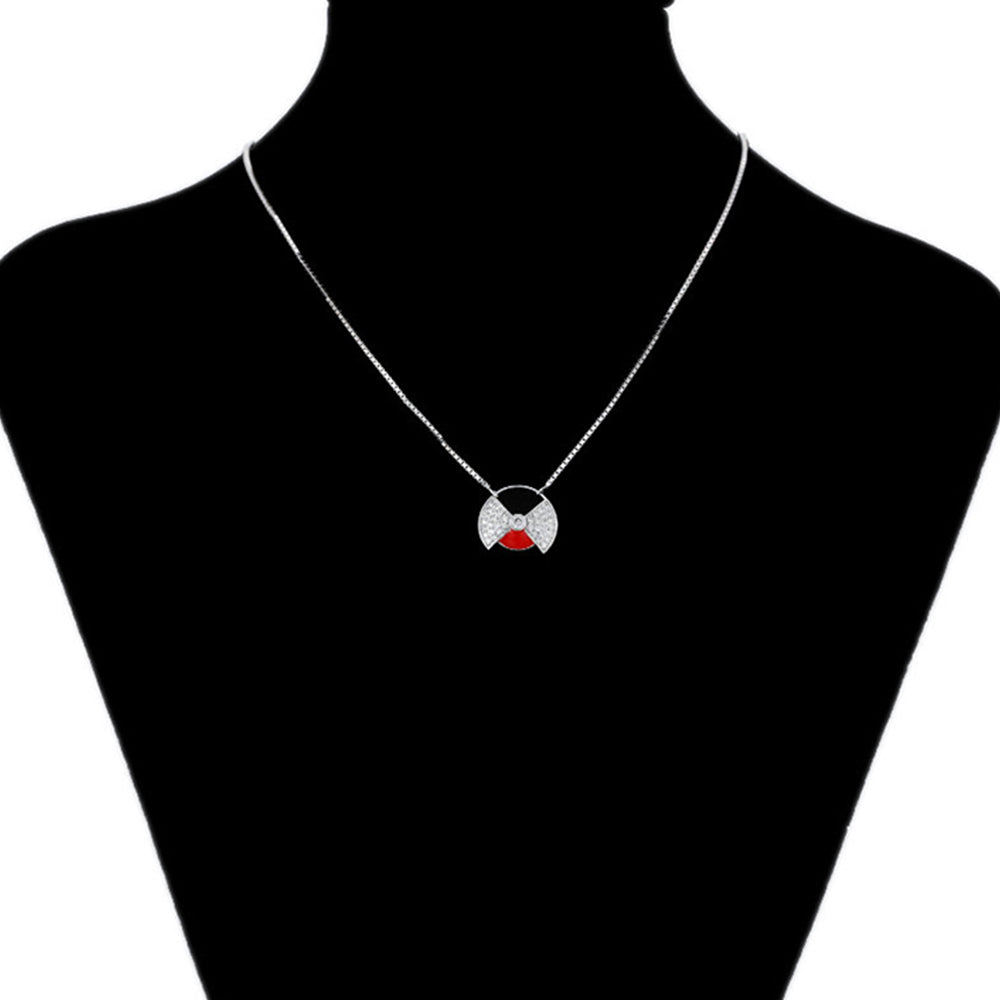 Arany tónusú Emporia Ötvözetű Nyaklánc Vörös Emporia® Kristállyal 8 