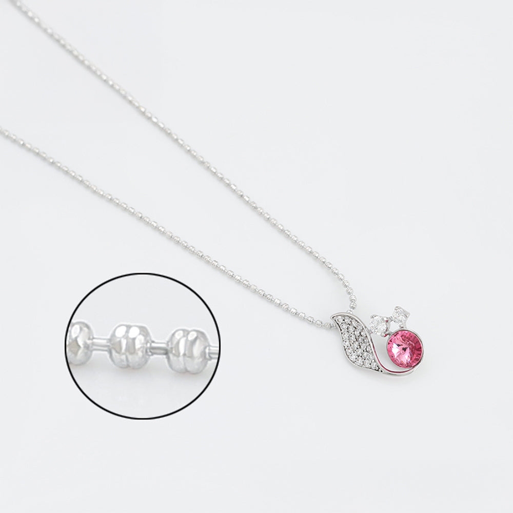 Arany tónusú Emporia Ötvözetű Nyaklánc Rózsaszínű Emporia® Kristállyal 4 