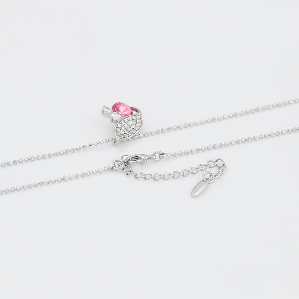 Arany tónusú Emporia Ötvözetű Nyaklánc Rózsaszínű Emporia® Kristállyal