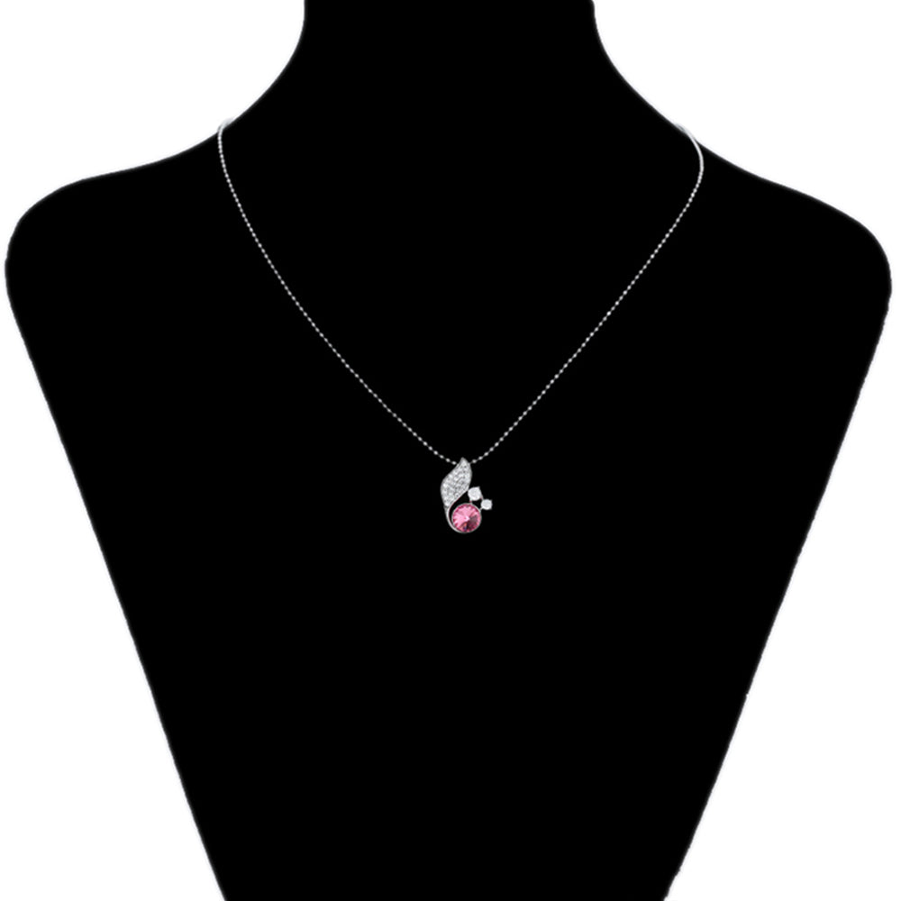 Arany tónusú Emporia Ötvözetű Nyaklánc Rózsaszínű Emporia® Kristállyal 8 