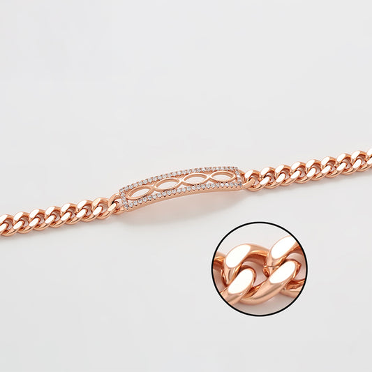 Arany tónusú Emporia Ötvözetű Karkötő Fehér Emporia® Kristállyal