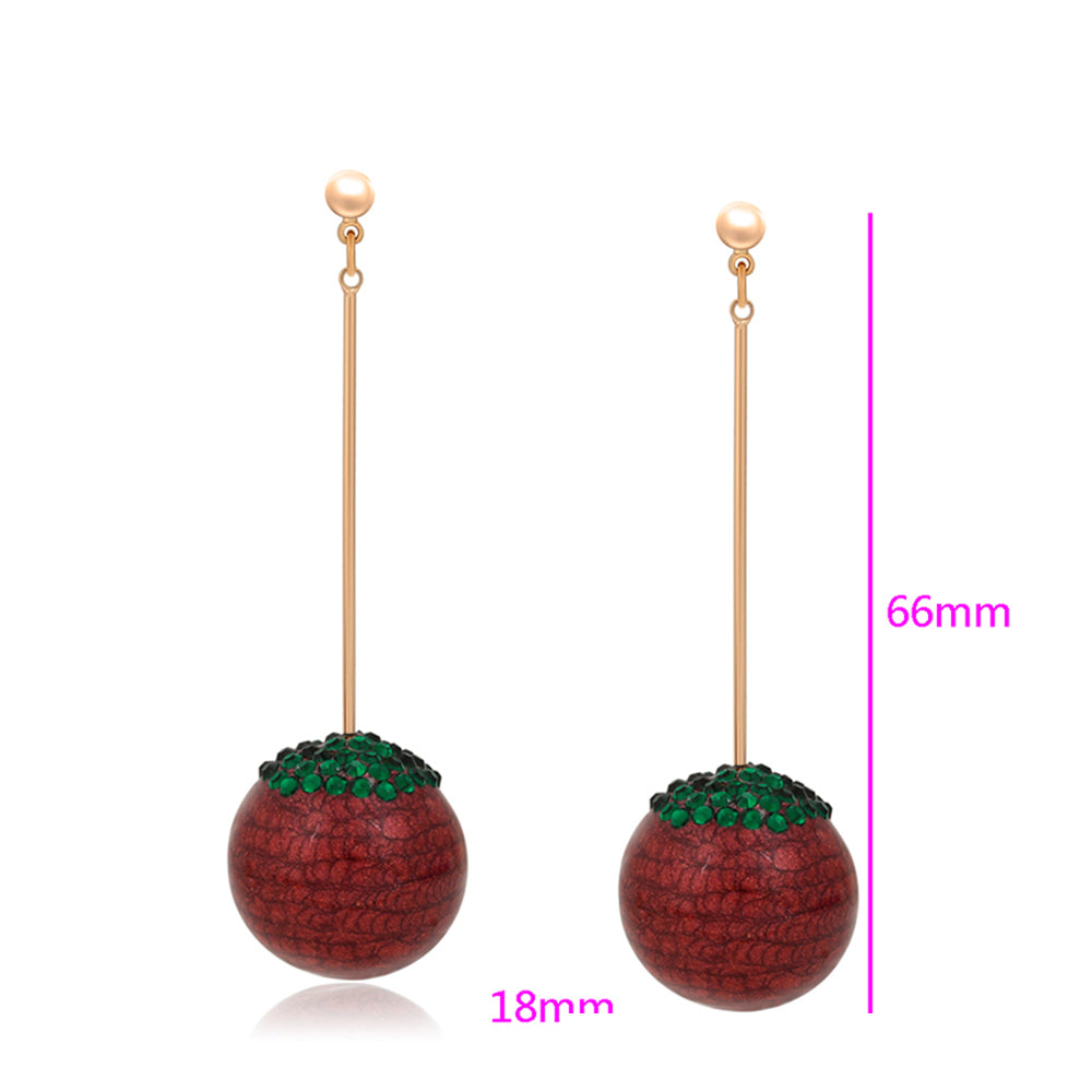 Arany tónusú Emporia Ötvözetű Fülbevaló Zöld Emporia® Kristállyal 2 