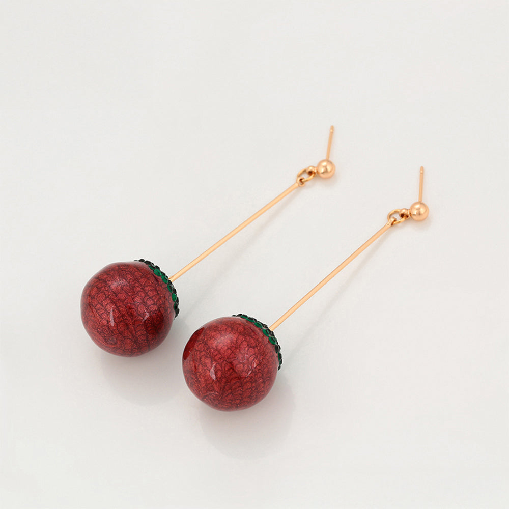 Arany tónusú Emporia Ötvözetű Fülbevaló Zöld Emporia® Kristállyal 3 